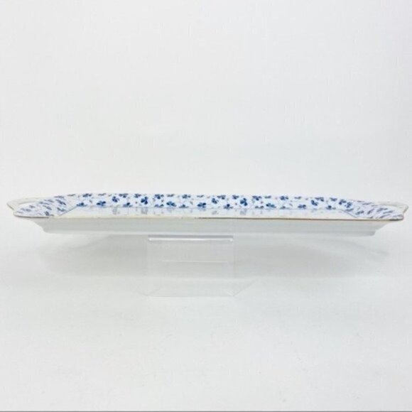 L Godinger & co Blue Belle floral entertaining bread tray 16” x 6” - Picture 5 of 7